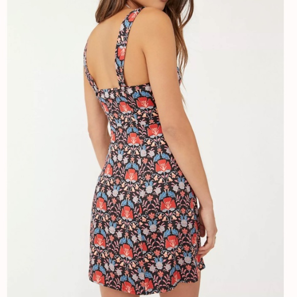 Free People Sasha Floral Mini Dress Size Medium NWT - Picture 2 of 9